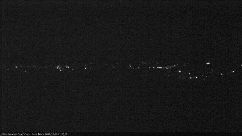 Lake Travis webcam, October 23, 2016 9:00 PM CT