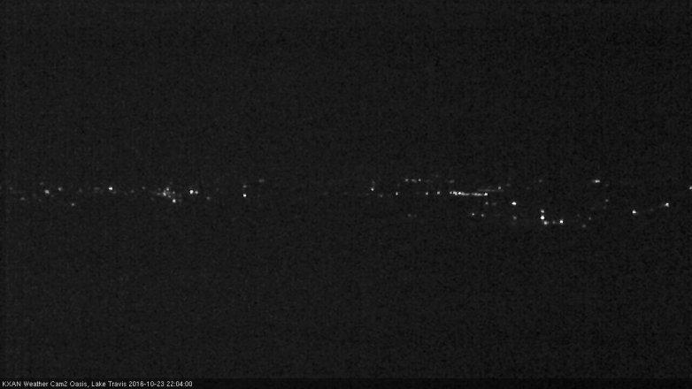 Lake Travis webcam, October 23, 2016 9:30 PM CT