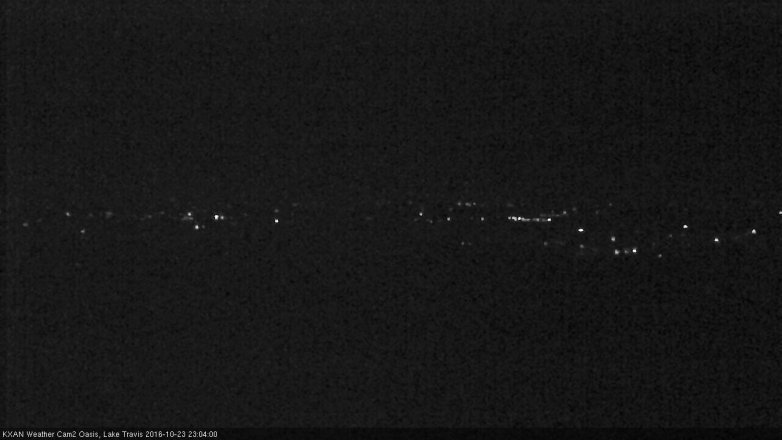 Lake Travis webcam, October 23, 2016 10:10 PM CT