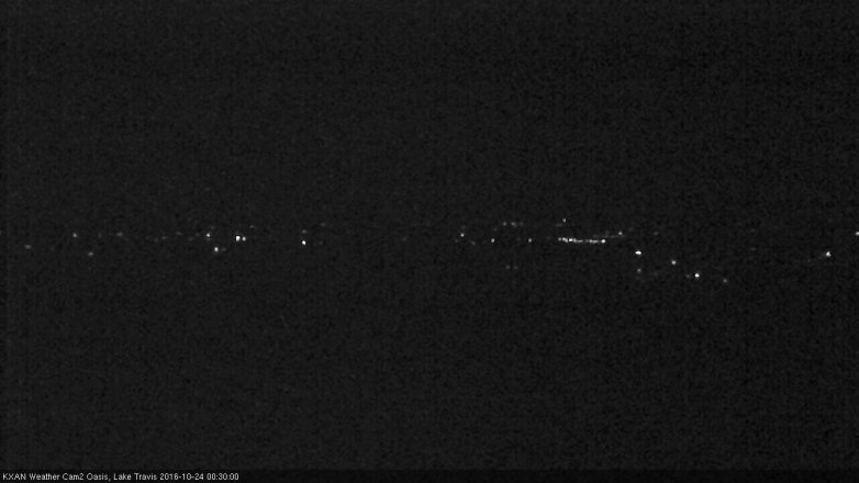 Lake Travis webcam, October 23, 2016 11:40 PM CT