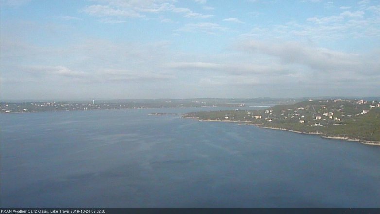 Lake Travis webcam, October 24, 2016 9:00 AM CT