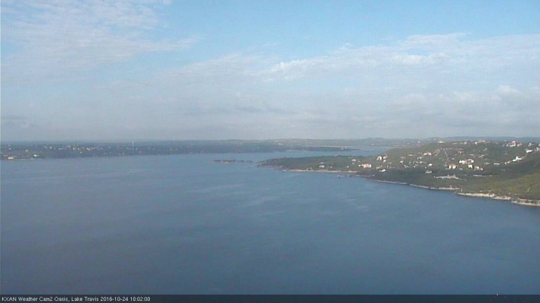 Lake Travis webcam, October 24, 2016 9:15 AM CT