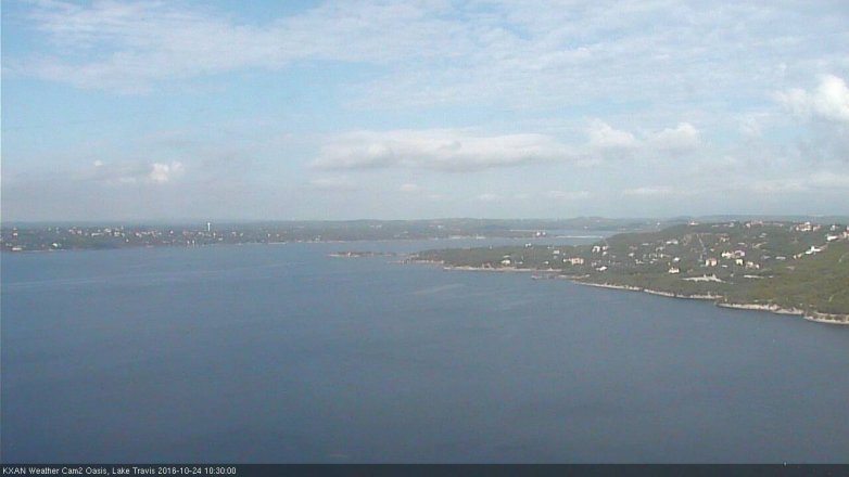 Lake Travis webcam, October 24, 2016 10:00 AM CT