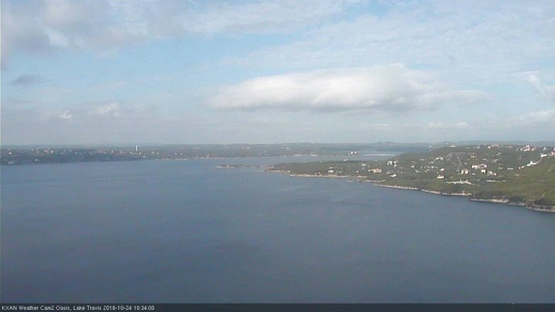 Lake Travis webcam, October 24, 2016 10:05 AM CT