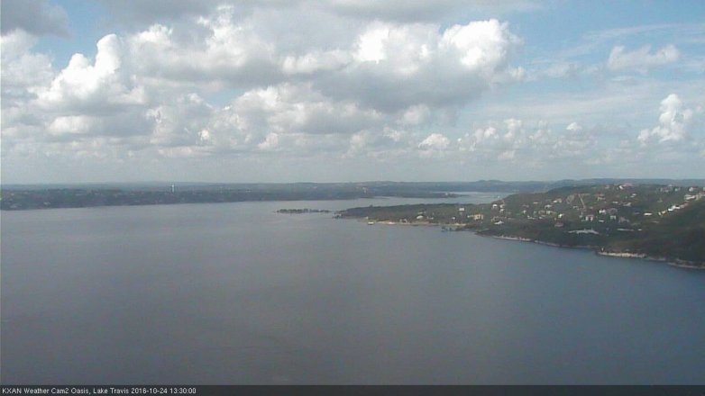 Lake Travis webcam, October 24, 2016 1:00 PM CT