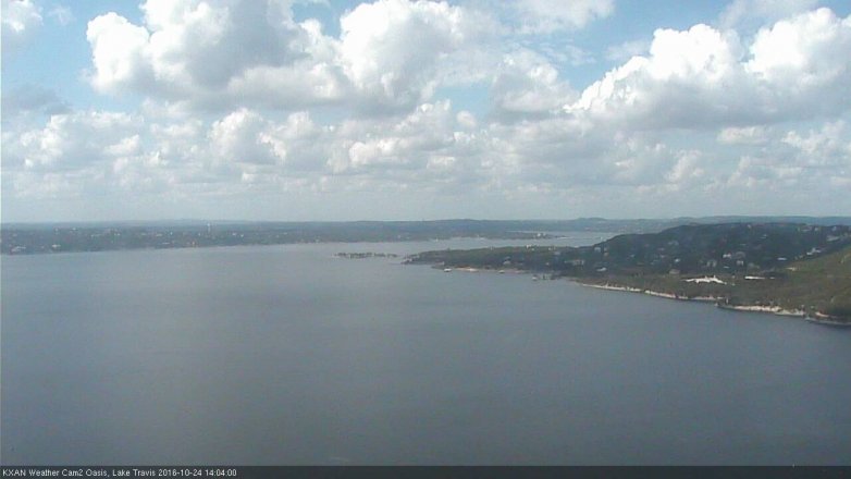 Lake Travis webcam, October 24, 2016 1:25 PM CT
