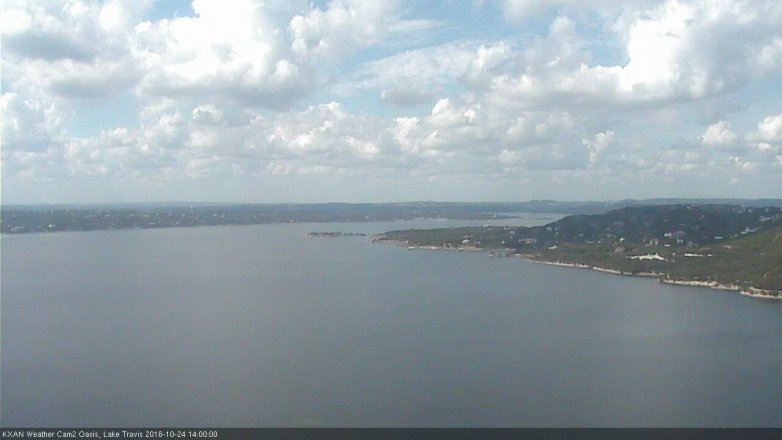 Lake Travis webcam, October 24, 2016 1:30 PM CT