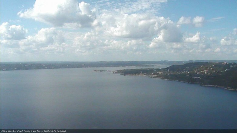 Lake Travis webcam, October 24, 2016 1:35 PM CT