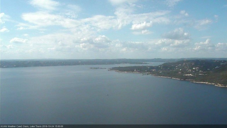 Lake Travis webcam, October 24, 2016 2:30 PM CT