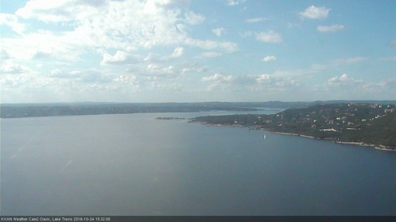 Lake Travis webcam, October 24, 2016 2:40 PM CT
