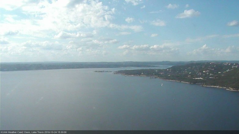 Lake Travis webcam, October 24, 2016 2:45 PM CT