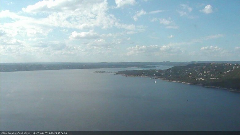 Lake Travis webcam, October 24, 2016 3:00 PM CT