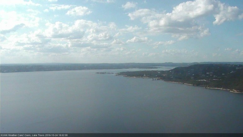 Lake Travis webcam, October 24, 2016 3:10 PM CT