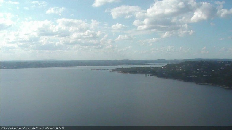 Lake Travis webcam, October 24, 2016 3:30 PM CT