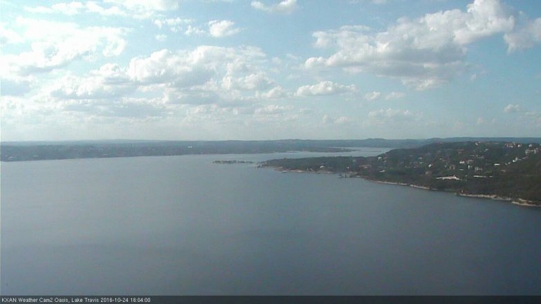 Lake Travis webcam, October 24, 2016 3:35 PM CT