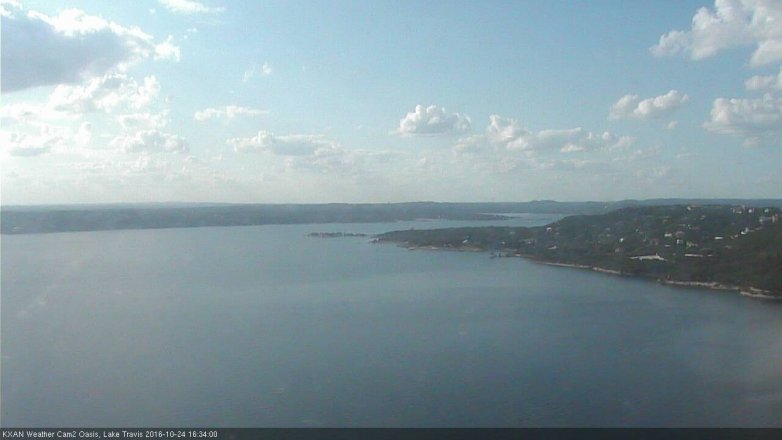 Lake Travis webcam, October 24, 2016 3:50 PM CT