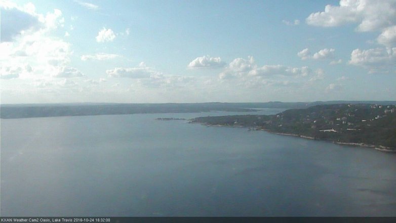 Lake Travis webcam, October 24, 2016 4:00 PM CT