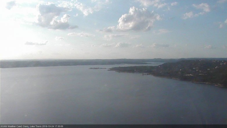 Lake Travis webcam, October 24, 2016 4:40 PM CT