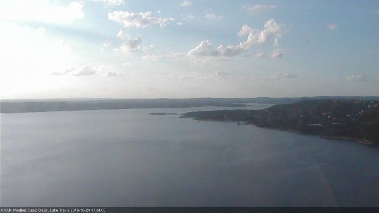 Lake Travis webcam, October 24, 2016 4:55 PM CT