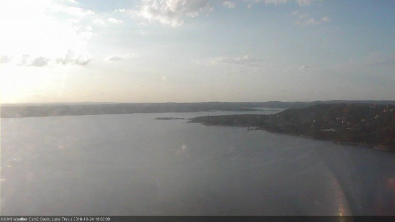 Lake Travis webcam, October 24, 2016 5:30 PM CT
