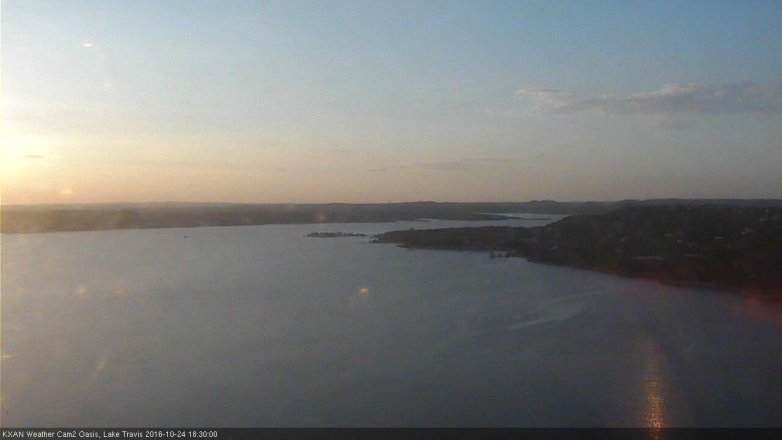 Lake Travis webcam, October 24, 2016 5:45 PM CT