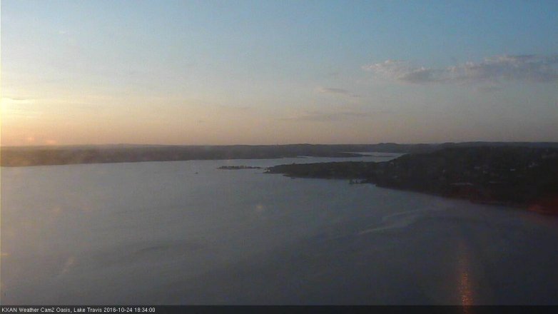 Lake Travis webcam, October 24, 2016 6:00 PM CT