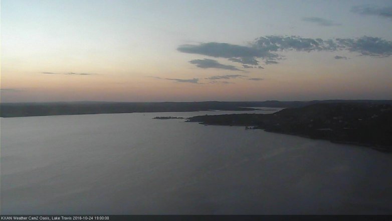 Lake Travis webcam, October 24, 2016 6:15 PM CT