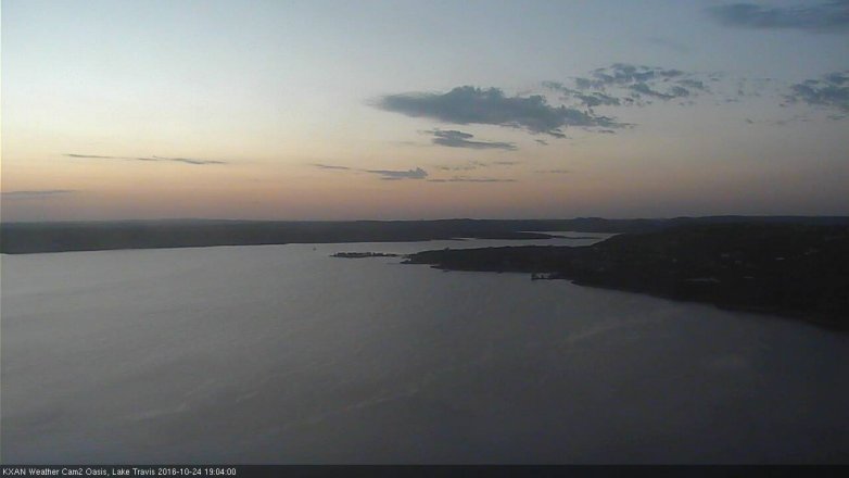 Lake Travis webcam, October 24, 2016 6:20 PM CT