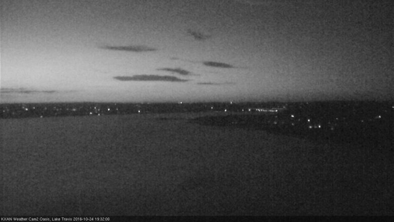 Lake Travis webcam, October 24, 2016 6:45 PM CT