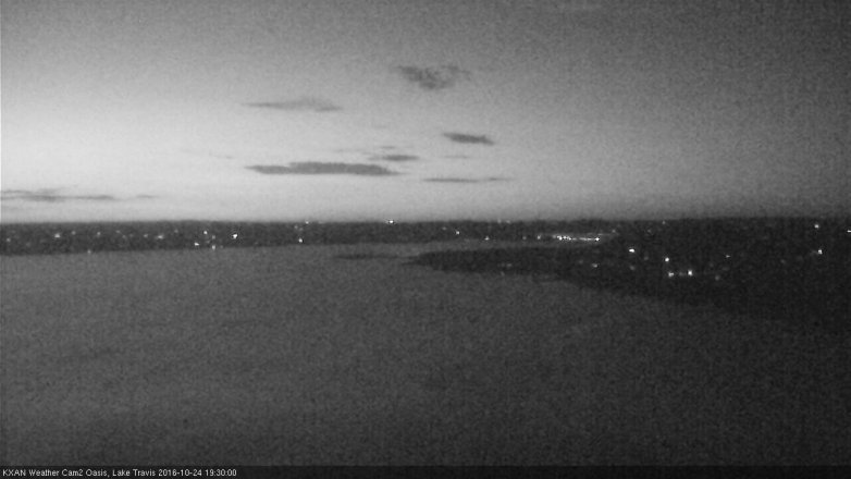 Lake Travis webcam, October 24, 2016 6:50 PM CT