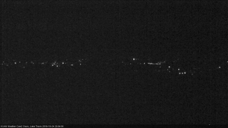 Lake Travis webcam, October 24, 2016 7:30 PM CT