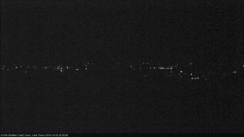 Lake Travis webcam, October 24, 2016 7:45 PM CT