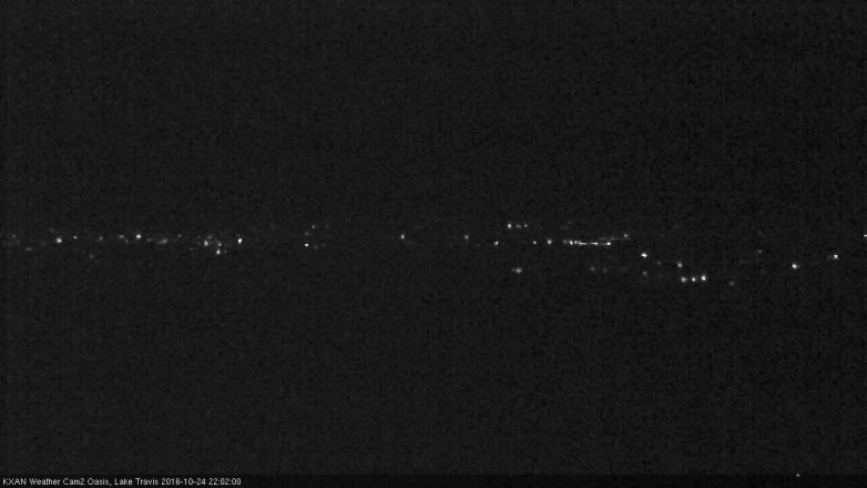 Lake Travis webcam, October 24, 2016 9:25 PM CT