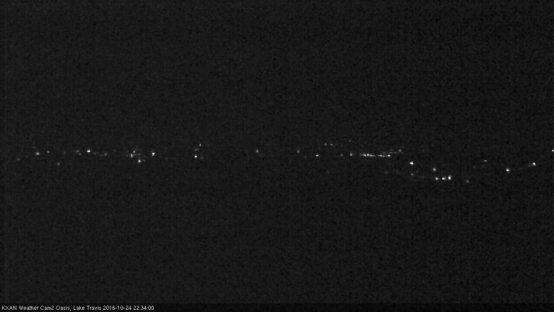 Lake Travis webcam, October 24, 2016 9:55 PM CT