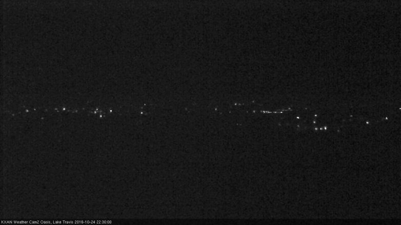 Lake Travis webcam, October 24, 2016 10:00 PM CT