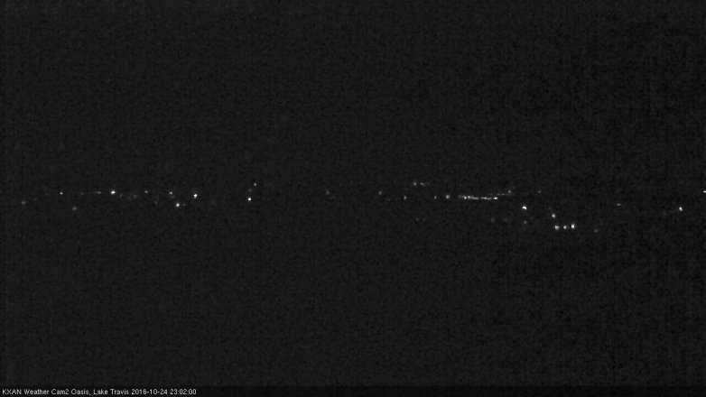 Lake Travis webcam, October 24, 2016 10:30 PM CT