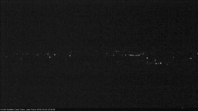Lake Travis webcam, October 24, 2016 10:45 PM CT