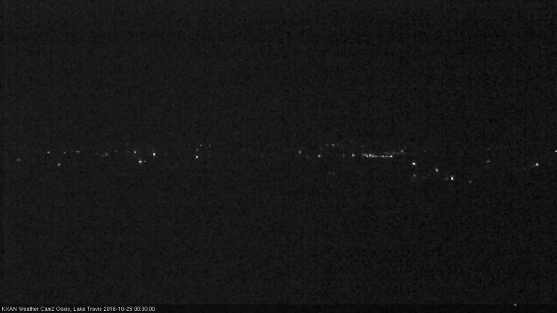 Lake Travis webcam, October 24, 2016 11:45 PM CT