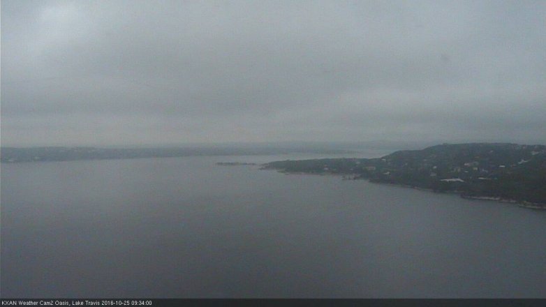 Lake Travis webcam, October 25, 2016 9:00 AM CT