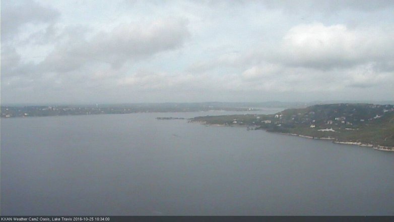 Lake Travis webcam, October 25, 2016 9:45 AM CT