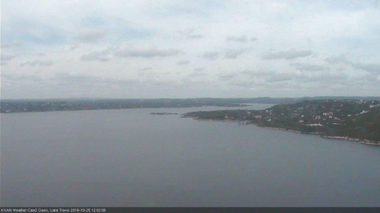 Lake Travis webcam, October 25, 2016 11:30 AM CT