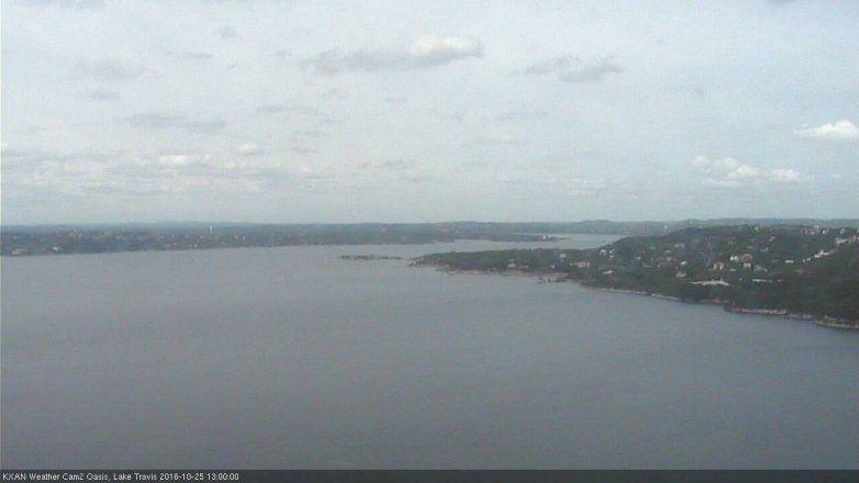Lake Travis webcam, October 25, 2016 12:30 PM CT