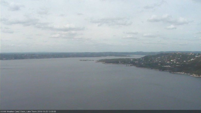Lake Travis webcam, October 25, 2016 12:55 PM CT