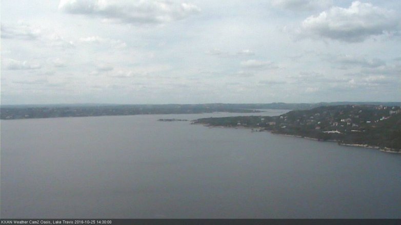 Lake Travis webcam, October 25, 2016 1:55 PM CT