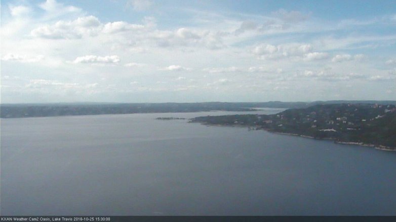 Lake Travis webcam, October 25, 2016 2:35 PM CT