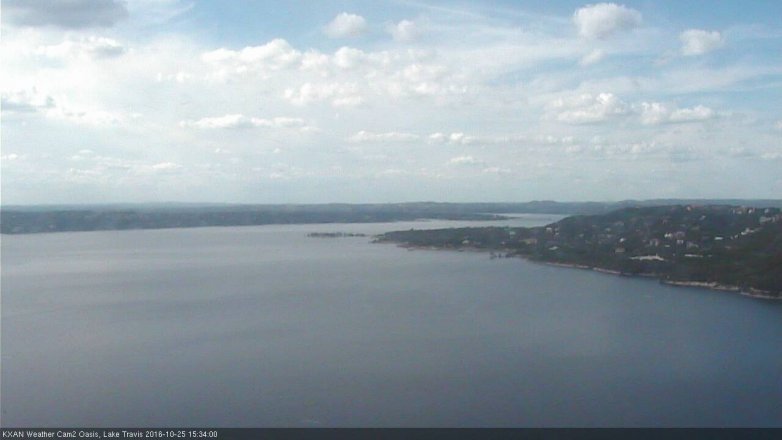 Lake Travis webcam, October 25, 2016 2:50 PM CT