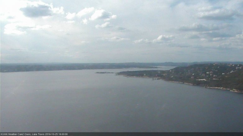 Lake Travis webcam, October 25, 2016 3:20 PM CT