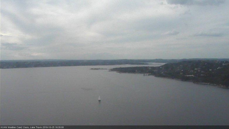 Lake Travis webcam, October 25, 2016 4:00 PM CT