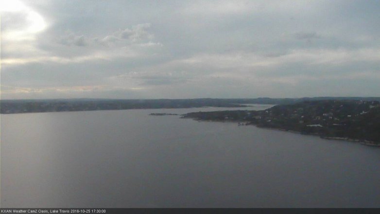 Lake Travis webcam, October 25, 2016 4:55 PM CT