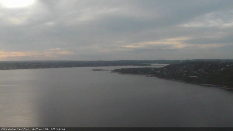 Lake Travis webcam, October 25, 2016 5:25 PM CT